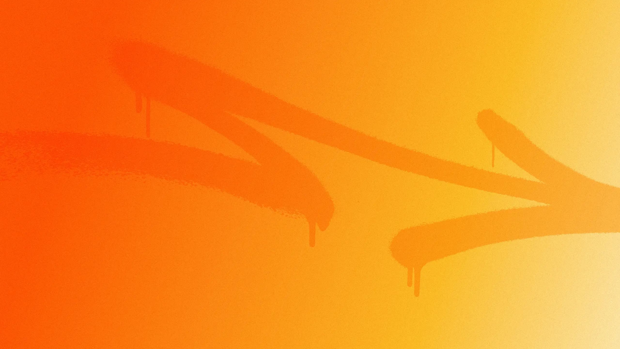 Michelangelo's David against a vivid orange field